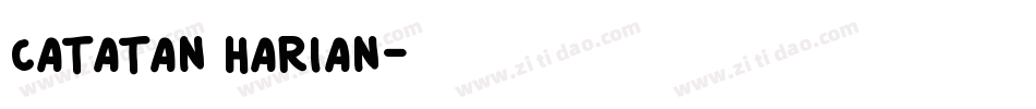 Catatan Harian字体转换